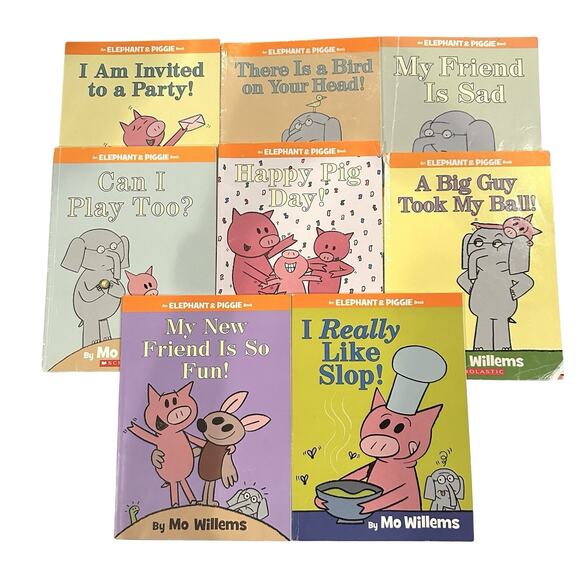 8 Elephant And Piggie Mo Wilhelm Easy Reader Books Lot Elementary Scholastic - Picture 1 of 7